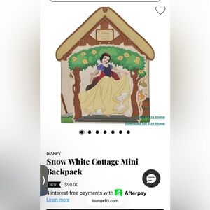 Disney Snow White Cottage Mini Backpack in Yellow, Cream & Blue